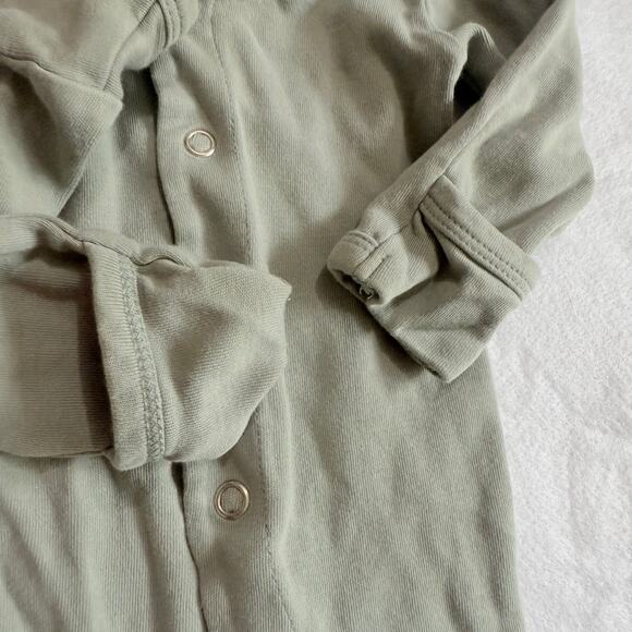 L'oved Baby Sage Green Organic Sleeper 0-3 Months Baby Boy Girl Gender Neutral - Picture 4 of 6